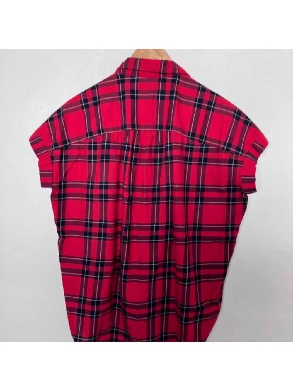 Madewell Central Shirt Red Plaid Dahl Plaid Short-Sleeve Button-Down - Picture 4 of 8